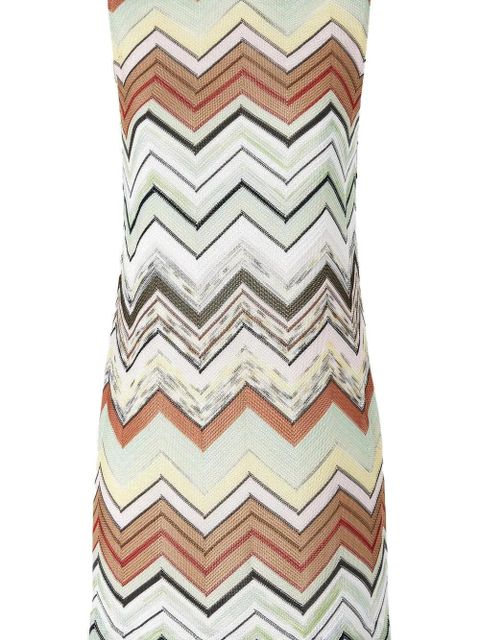 Missoni sleeveless chevron-pattern mini dress - Neutrals - zdjęcie produktu nr 2