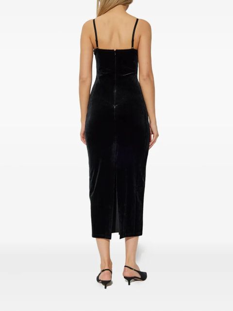 Self-Portrait lace velvet dress - Black