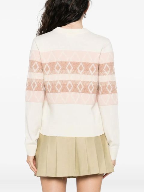 Moncler geometric-pattern wool sweater - Neutrals - zdjęcie produktu nr 2