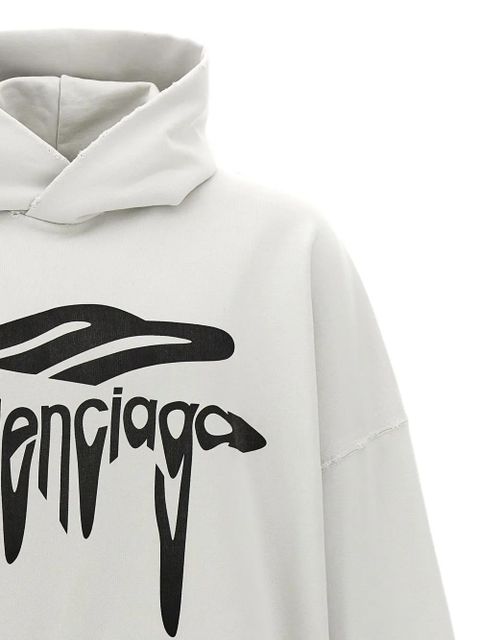 Balenciaga 3B Liquefied hoodie - White