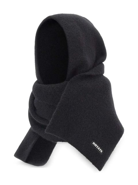 ROTATE BIRGER CHRISTENSEN knit hood scarf - Black