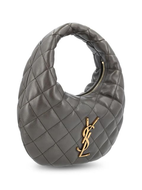 Saint Laurent Icarino quilted logo handbag - Grey