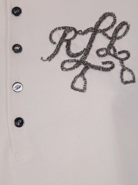 Lauren Ralph Lauren logo-embroidered polo top - Neutrals - zdjęcie produktu nr 2