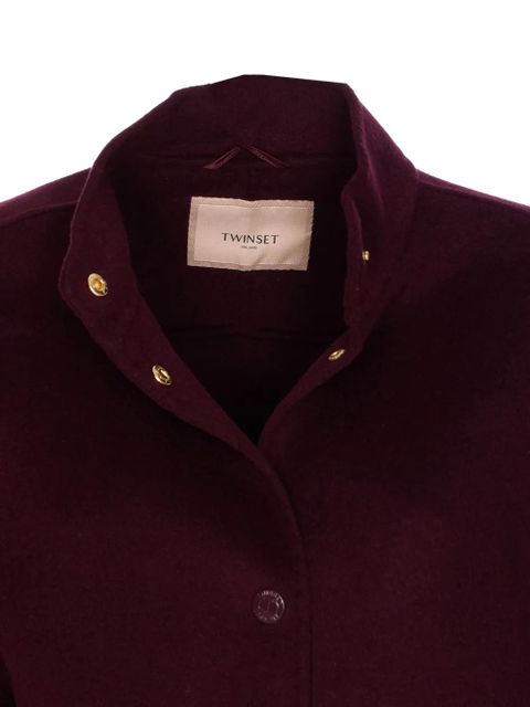 TWINSET snap-button crew-neck jacket - Red