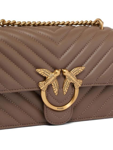 PINKO mini Love Bag One chevron shoulder bag - Brown