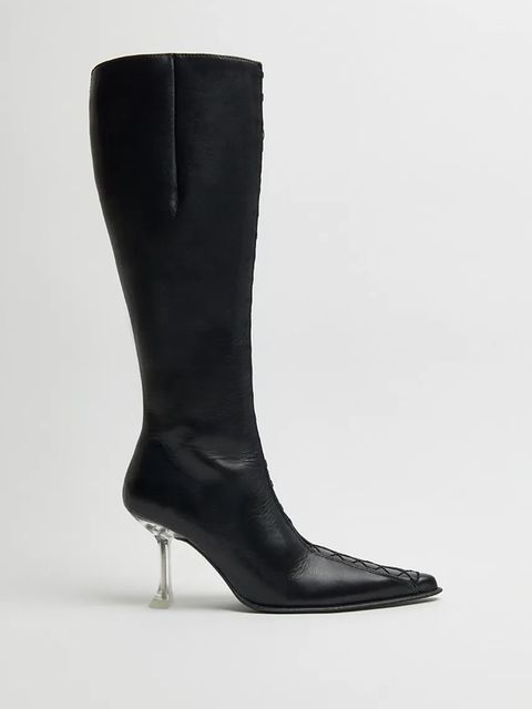 Miista kozaki skórzane Aline damskie kolor czarny na szpilce MI_5294 - zdjęcie produktu nr 1