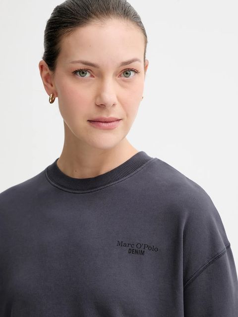 Marc O'Polo bluza bawełniana damska kolor szary gładka 5000007724