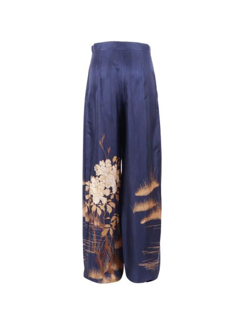Max Mara floral-print trousers - Blue - zdjęcie produktu nr 2