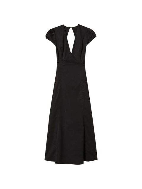 TWINSET V-neck open-back midi dress - Black - zdjęcie produktu nr 1