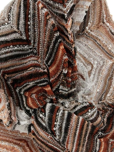 Missoni zig-zag pattern hat - Brown