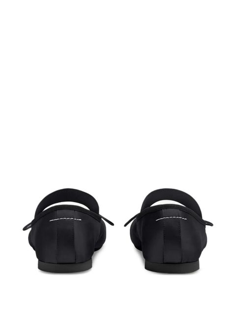 MM6 Maison Margiela strap-detail ballet flats - Black