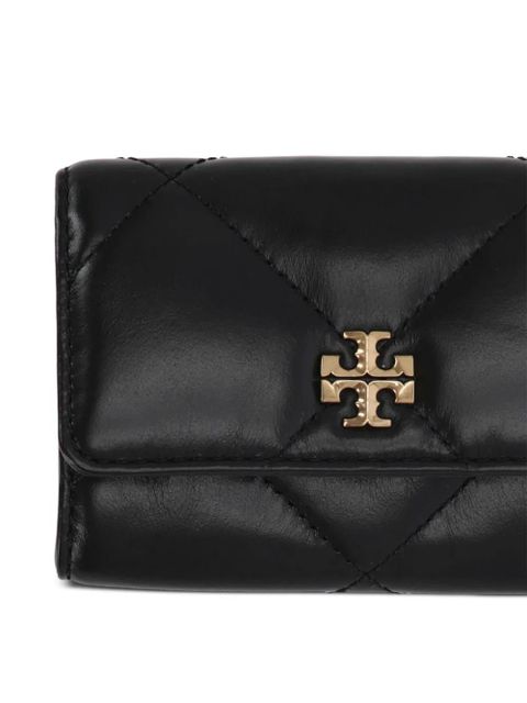 Tory Burch quilted logo wallet - Black