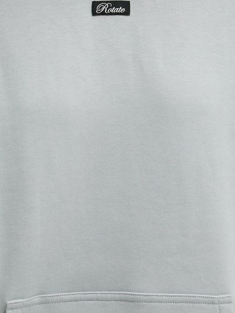 Rotate bluza bawełniana damska kolor szary z kapturem gładka 1134262387