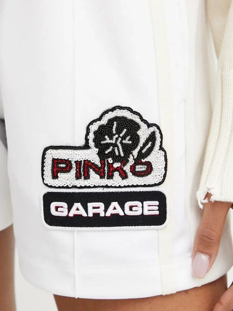 Pinko szorty damskie kolor biały z aplikacją high waist 105271 A2MD - zdjęcie produktu nr 2