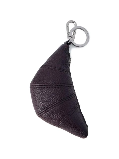 LEMAIRE Croissant pebbled leather key holder - Brown - zdjęcie produktu nr 1