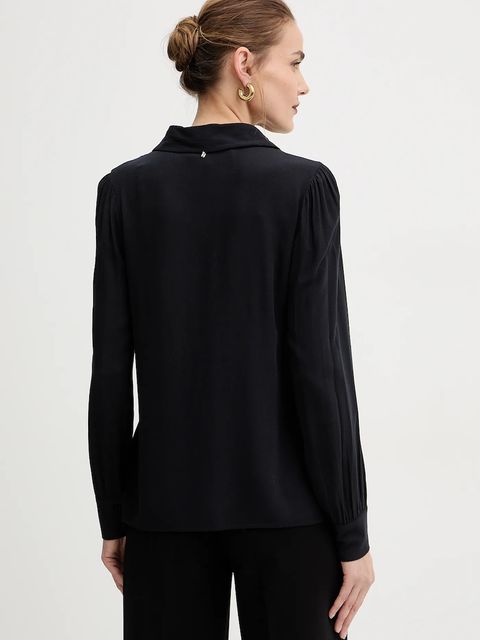 Silvian Heach koszula BEKUY damska kolor czarny regular z kołnierzykiem klasycznym GPA25005CA - zdjęcie produktu nr 2