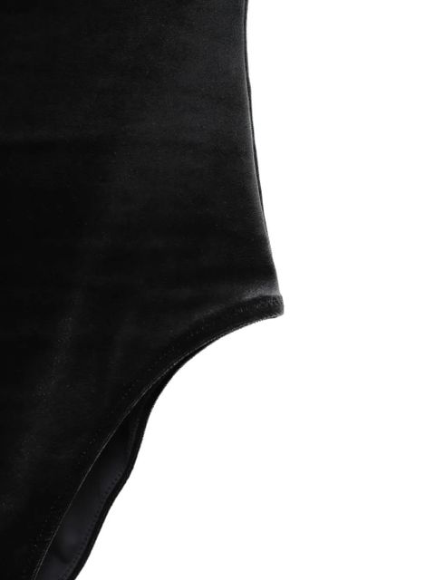 Balenciaga logo-print sweetheart-neck swimsuit - Black