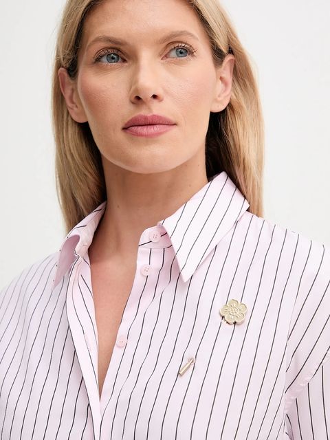 Kenzo sukienka bawełniana kolor różowy midi prosta FF62RO4049LU