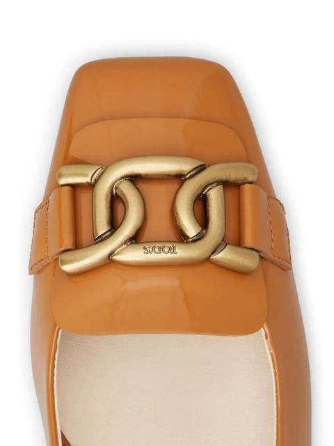 Tod's Cuoio 50mm logo-engraved pumps - Orange