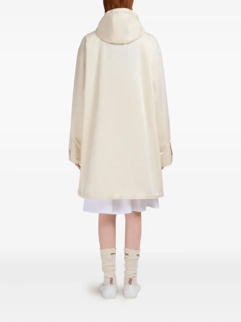 Marni patchwork hooded parka - White