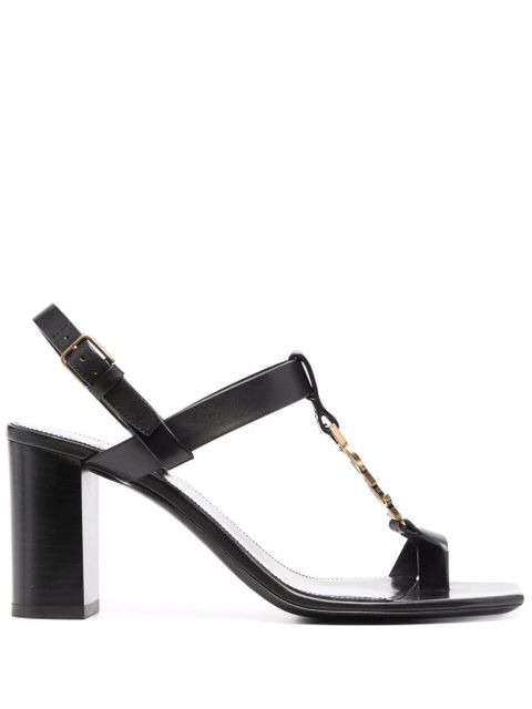 Saint Laurent 75mm Cassandra sandals - Black