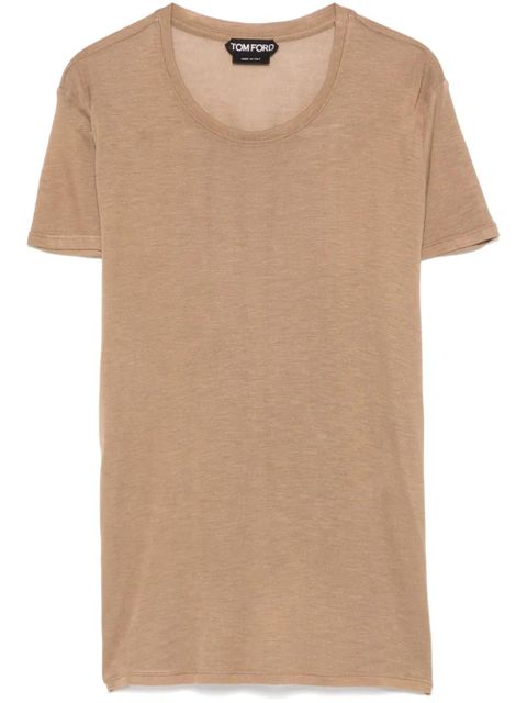 TOM FORD semi-sheer T-shirt - Brown - zdjęcie produktu nr 1