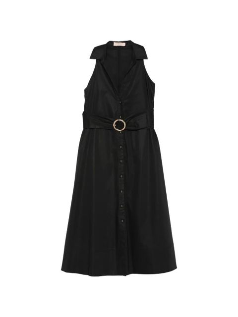 TWINSET belted buttoned dress - Black - zdjęcie produktu nr 1