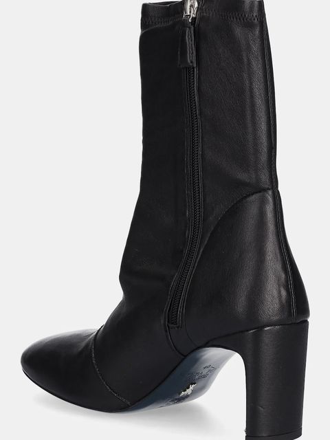Patrizia Pepe botki skórzane damskie kolor czarny na słupku 8Y0119 L121 K103 - zdjęcie produktu nr 2