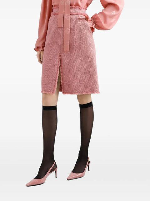 Dolce & Gabbana DNA front slit skirt - Pink