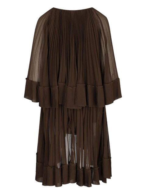 ZIMMERMANN pleated cape mini dress - Green - zdjęcie produktu nr 2