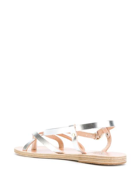 Ancient Greek Sandals Semele flat sandals - Metallic