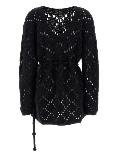 ISABEL MARANT Merida boat-neck mini dress - Black - zdjęcie produktu nr 1