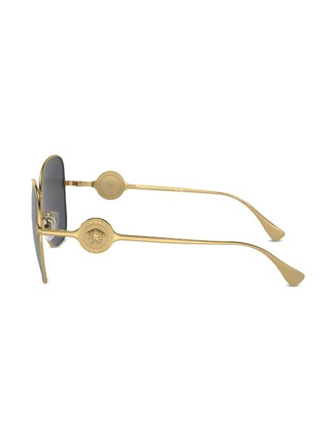 Versace Eyewear Medusa oversize-frame sunglasses - Gold