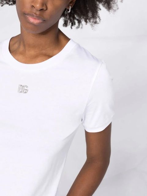 Dolce & Gabbana logo-plaque short-sleeve T-shirt - White