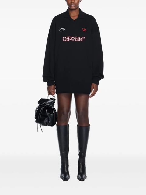 Off-White polo-collar jersey mini dress - Black - zdjęcie produktu nr 2