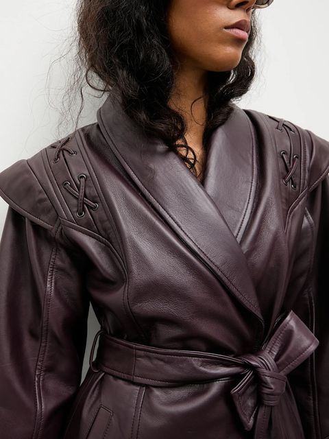 Answear.LAB płaszcz skórzany