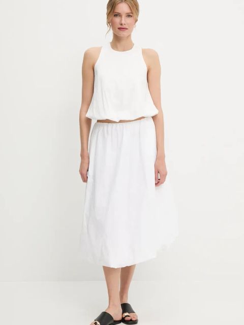 Answear.LAB bluzka bawełniana damska kolor biały gładka