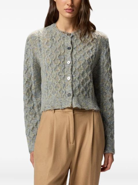 PINKO cable-knit button cardigan - Grey - zdjęcie produktu nr 2