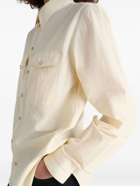 LEMAIRE chest-pocket long-sleeve shirt - Neutrals