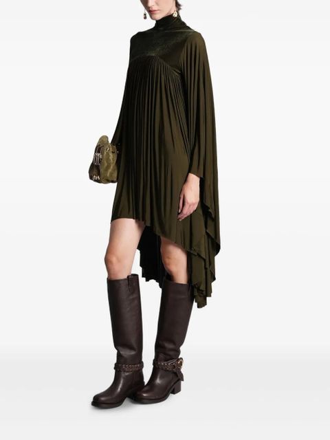 ZIMMERMANN Memento high-neck pleated dress - Green