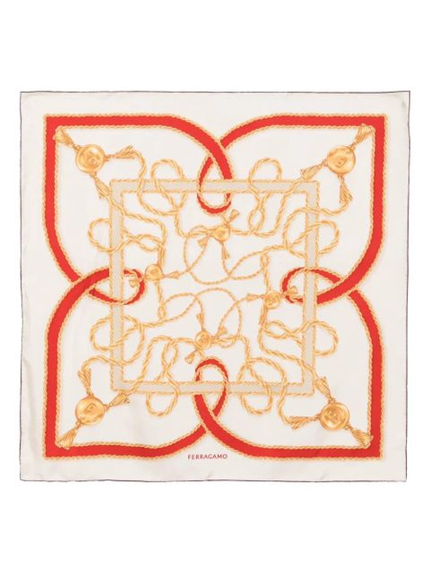 Ferragamo graphic-print scarf - Neutrals - zdjęcie produktu nr 1