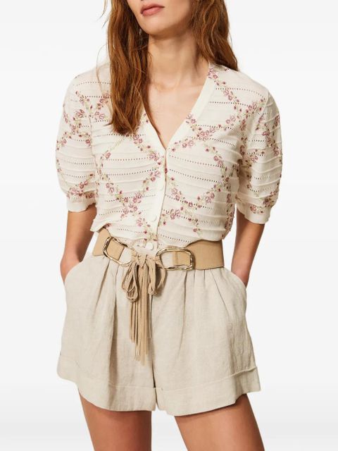 TWINSET floral-pattern cardigan - Neutrals - zdjęcie produktu nr 2