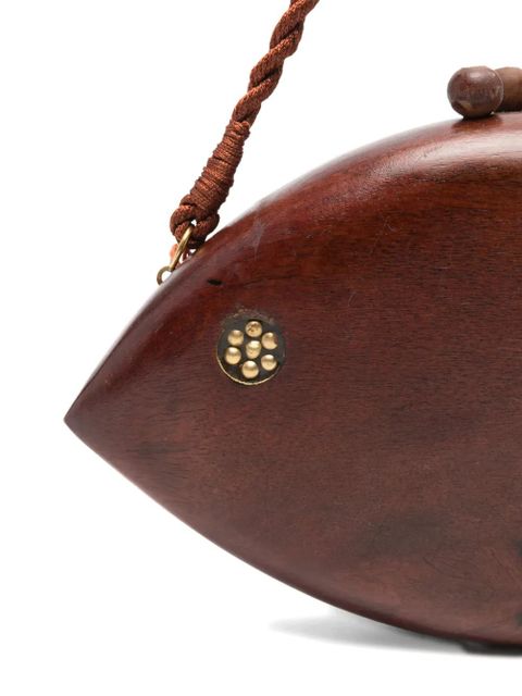 Simon Miller fish-motif clutch bag - Brown
