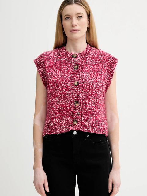 Marc O'Polo kamizelka z dodatkiem wełny damski kolor czerwony 5000007880 - zdjęcie produktu nr 1