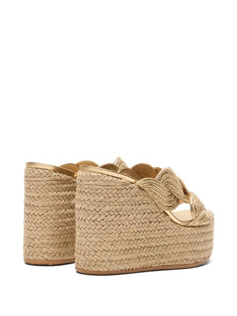 Casadei Thaiti woven sandals - Gold