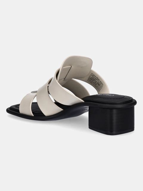 Calvin Klein Jeans klapki HEEL SQUARE MG LTH