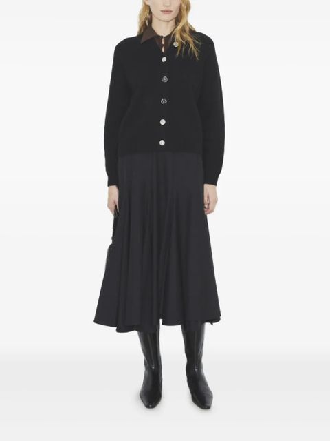 Tory Burch button merino-wool cardigan - Black