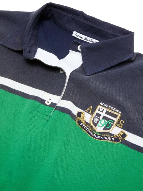 Acne Studios stripe-panel jersey dress - Blue