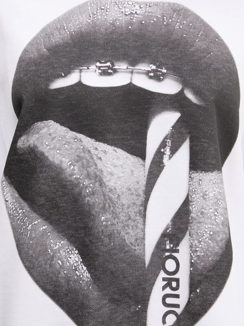 Fiorucci bluza bawełniana Mouth Print Relaxed Fit Hoodie