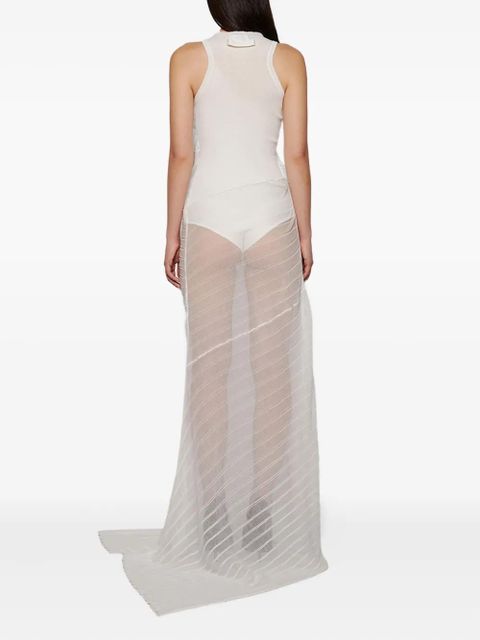 Victoria Beckham gathered sleeveless dress - White